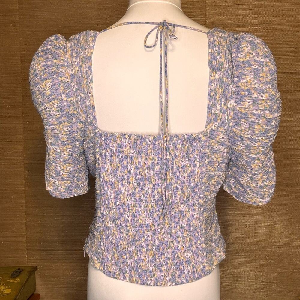 Astr Multicolor Puff Sleeve Blouse